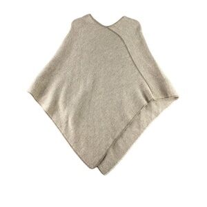 FRATELLI TALLI Italian Knit Poncho Cream / Tan Alpaca/Wool Blend --One Size  NWT